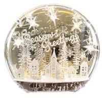 Seasons Greetings Small Light Up Globe