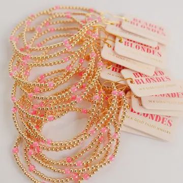 Beaded Blondes Hot Pink Poppi Single Bracelet