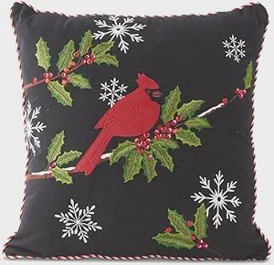Black Cardinal Pillow