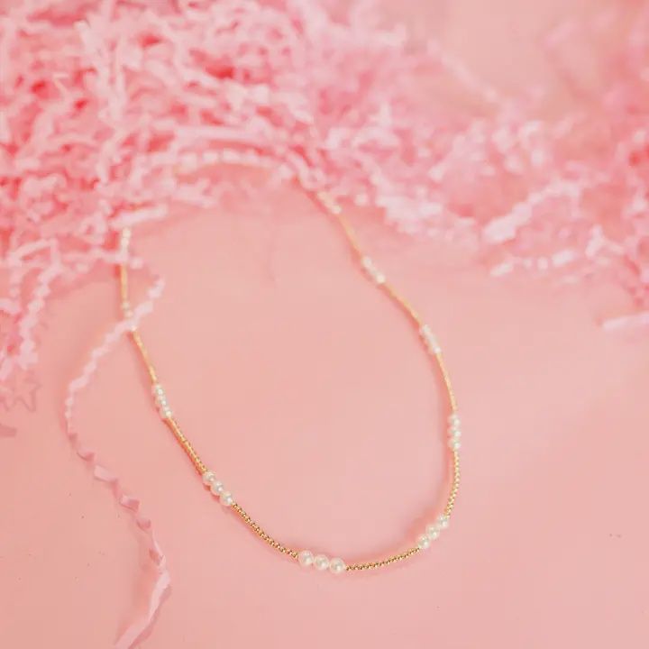 Beaded Blondes Ily Pearl Beaded Necklace 18&quot;