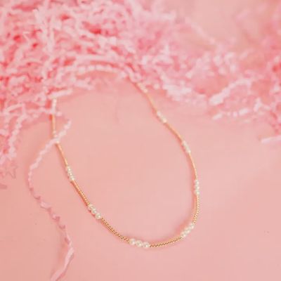 Beaded Blondes Beaded Blondes Ily Pearl Beaded Necklace 16&quot;