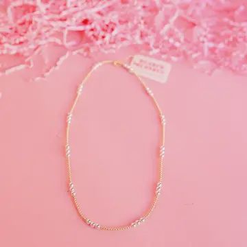 Beaded Blondes ILY Mixed Necklace 16&quot;