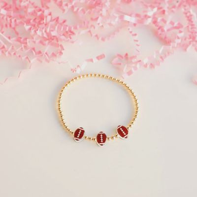Beaded Blondes Football Bracelet