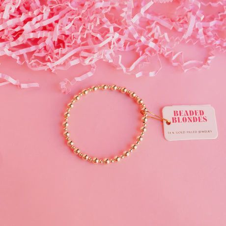 Beaded Blondes Katy Bracelet Silver w/ gold