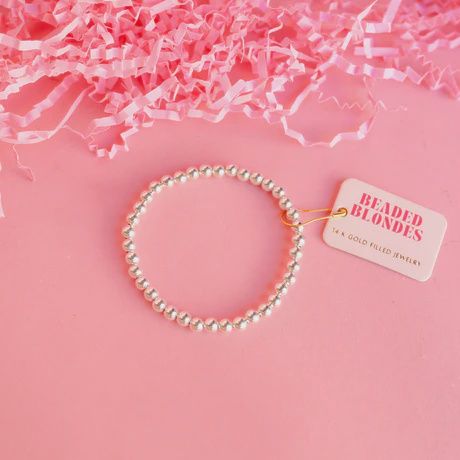 Beaded Blondes 5mm Silver Bracelet