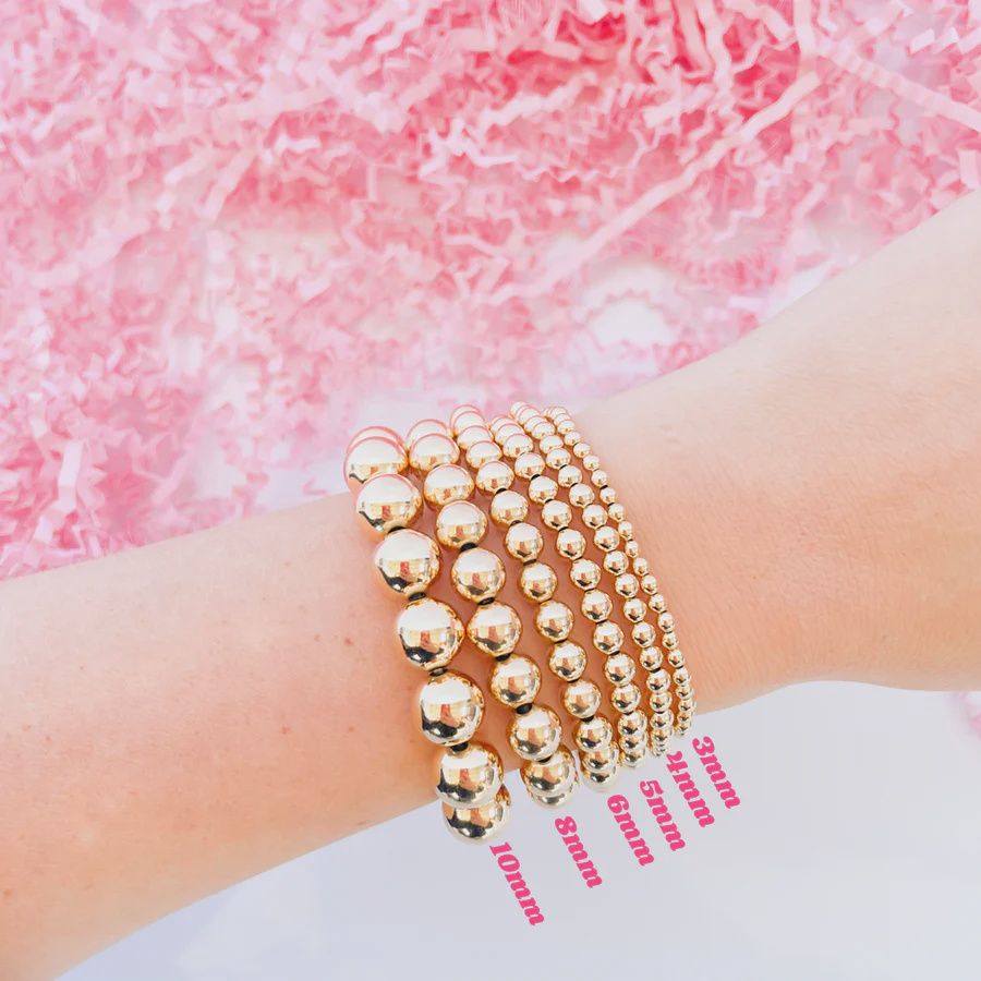 Beaded Blondes 4mm Silver Bracelet