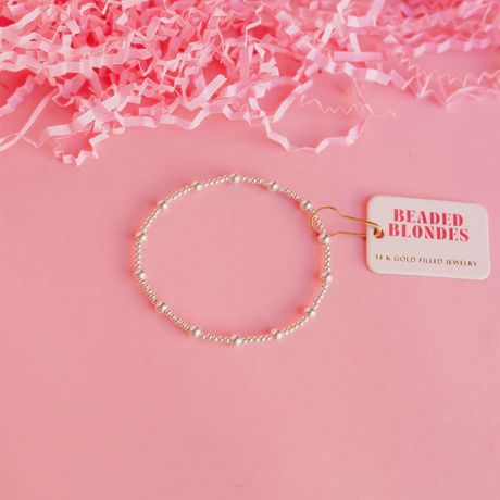 Beaded Blondes June Bracelet Silver