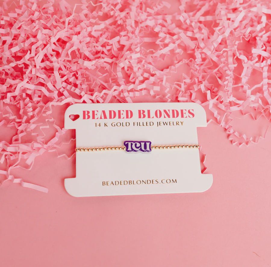 Beaded Blondes TCU Bracelet