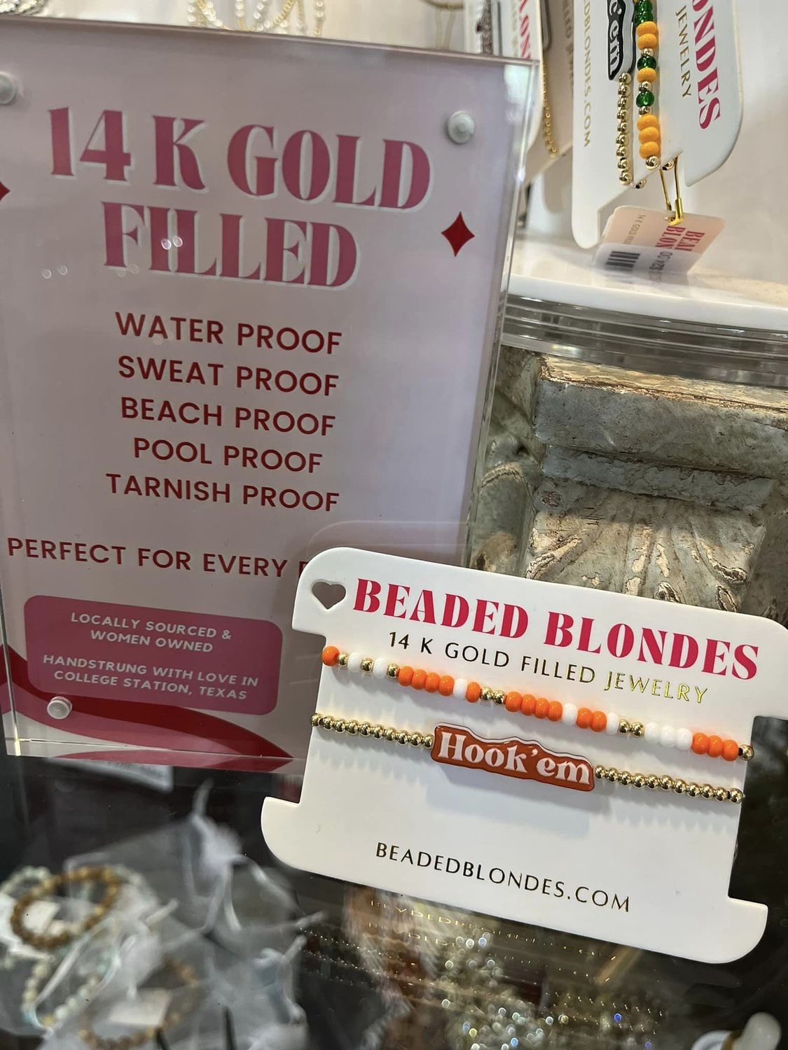 Beaded Blondes Orange &amp; White Sprinkle