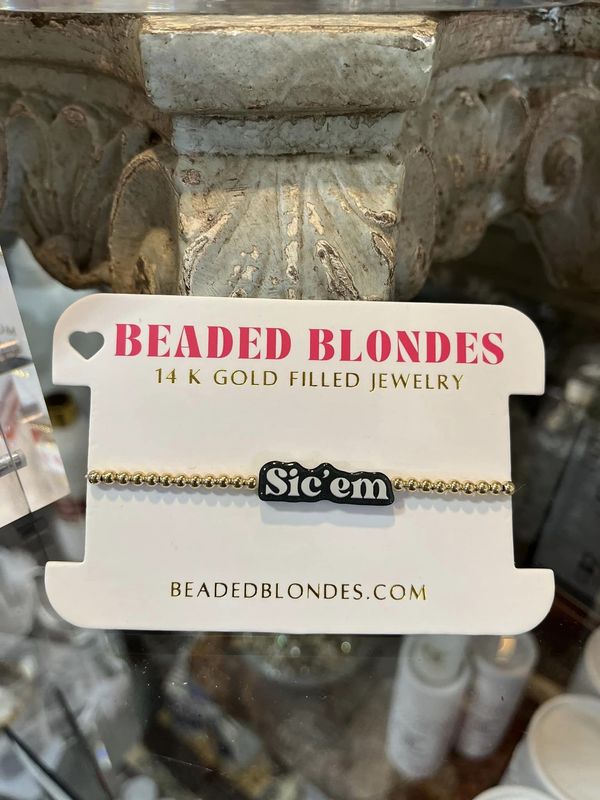 Beaded Blondes Sic Em bracelet