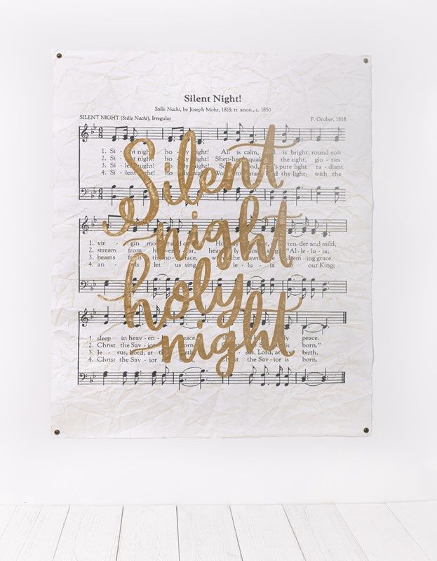 Silent Night Music Sheet Paper