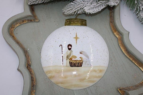 Hand Painted Nativity Ornament