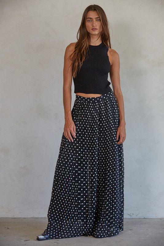 Polka Dot Wide Leg Pants