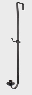 Black Adjustable Wreath Stand and Candle Holder, Over the Door