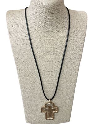 Gold Cross Long Necklace