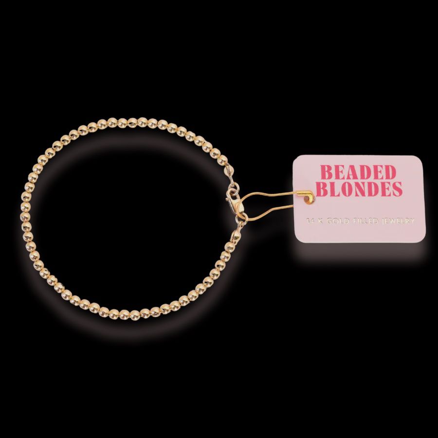 3MM Gold Clasp Stretch Bracelet