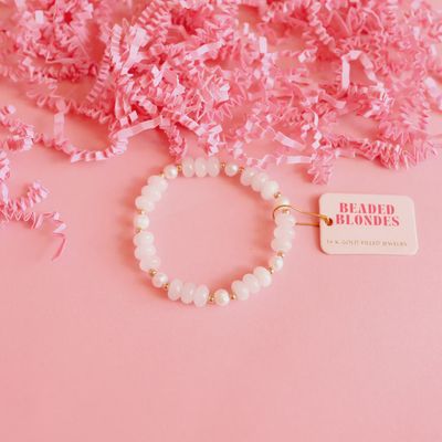 Virgin Island Pearl Color Block Gemstone Bracelet
