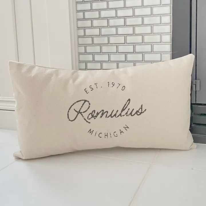Vintage Script Georgetown, TX Pillow Rectangle
