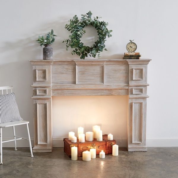 Distressed Fireplace Mantel
