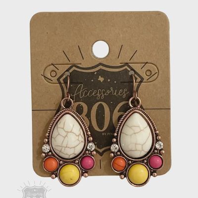 Stone Teardrop Earring