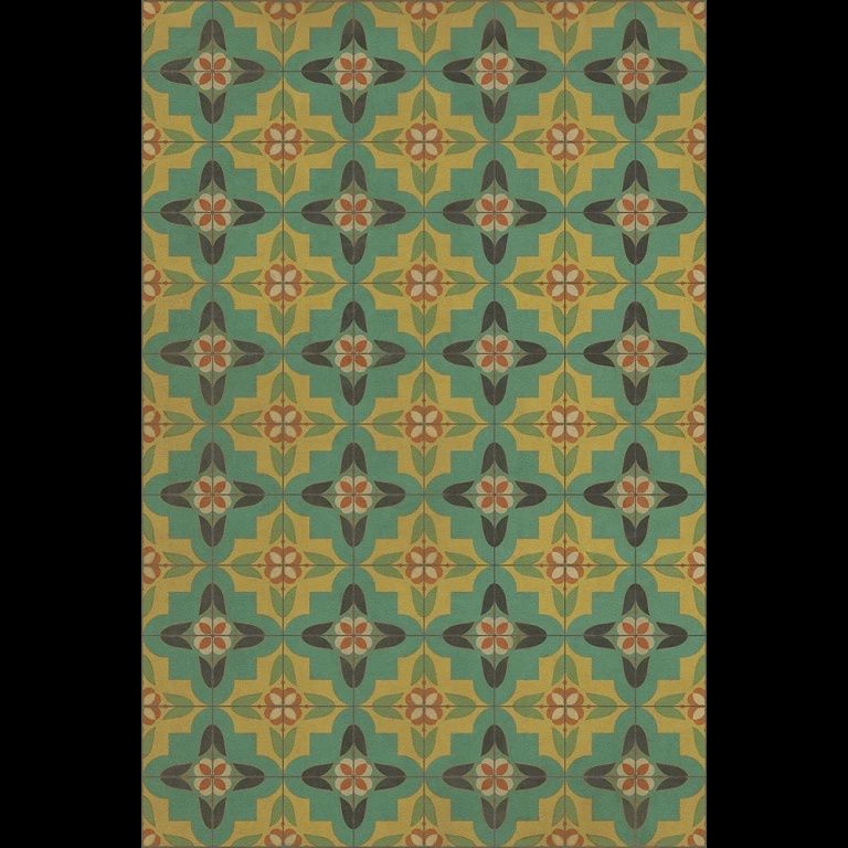 Vintage Vinyl Green 20x30 Rug
