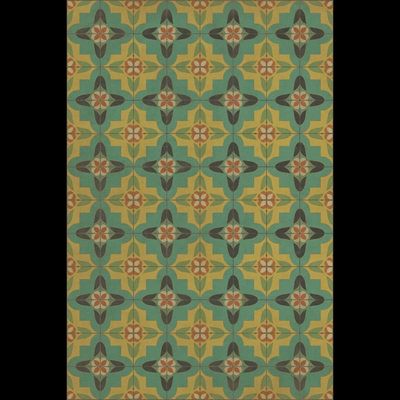 Vintage Vinyl Green 20x30 Rug