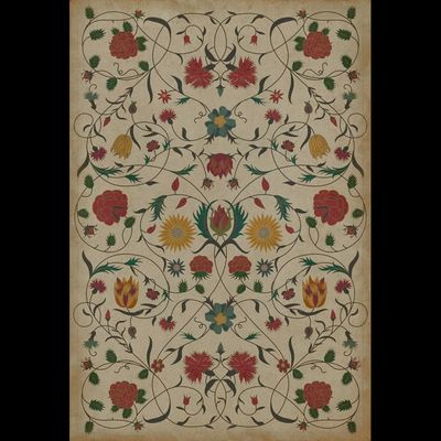 Vintage Vinyl Williamsburg 52x76 Rug- Floral Abigail