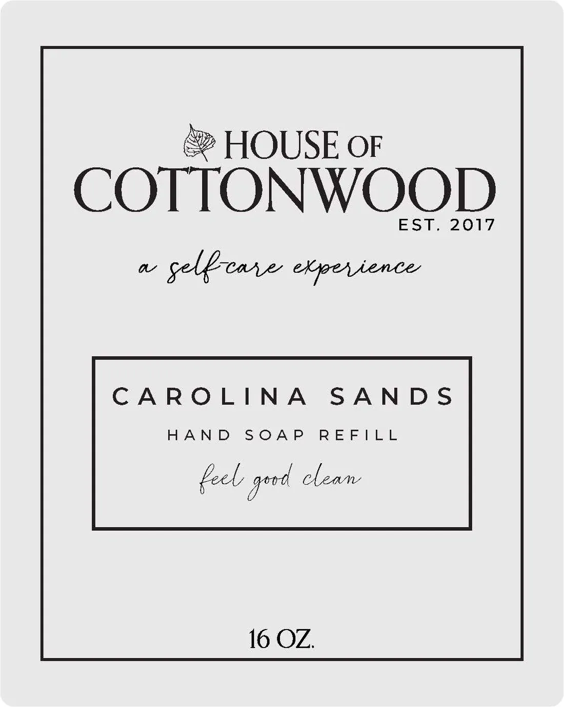 House of Cottonwood Natural Foaming Hand Soap 16oz Refill, Colour: Carolina Sands