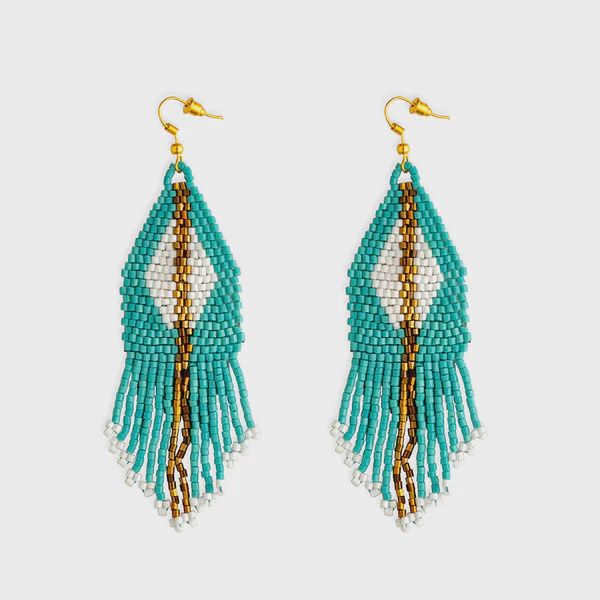 Beth Ridge Trail Beaded Turquoise Earrings