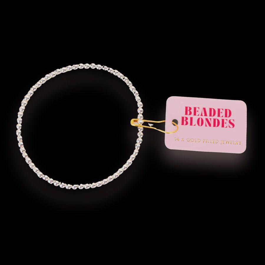 3MM Silver Beaded Bracelet