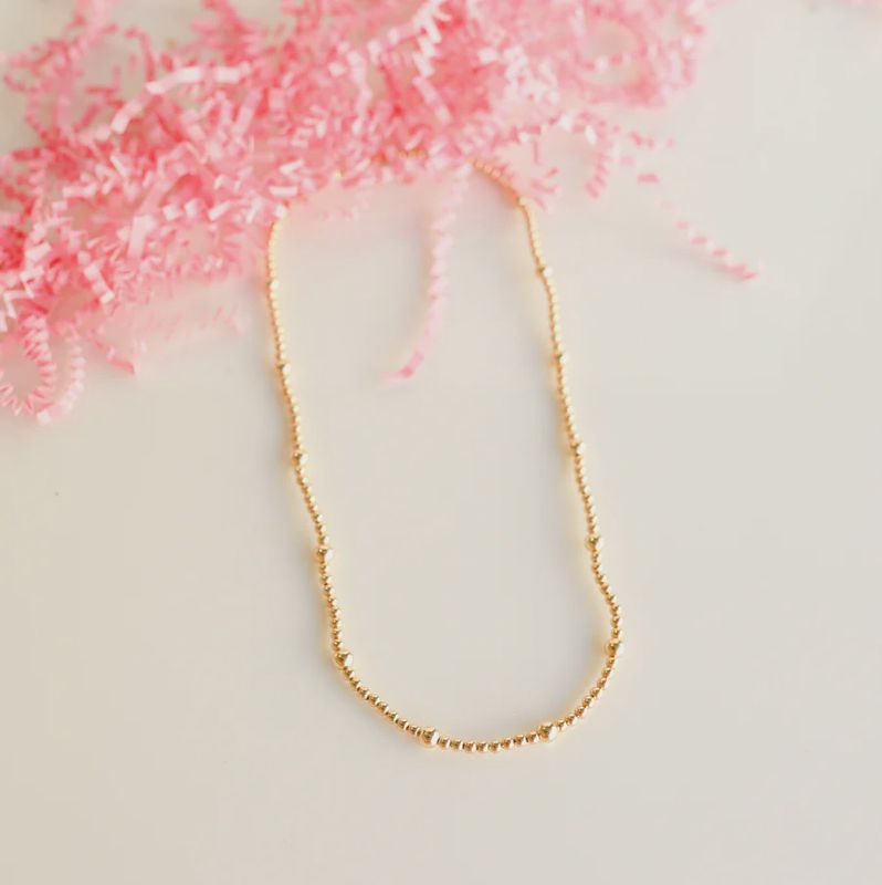 Olive Gold Beaded 18&quot; Necklace W/ Clasp