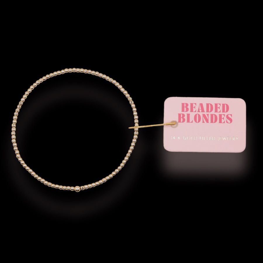 2MM Gold Beaded Bracelet