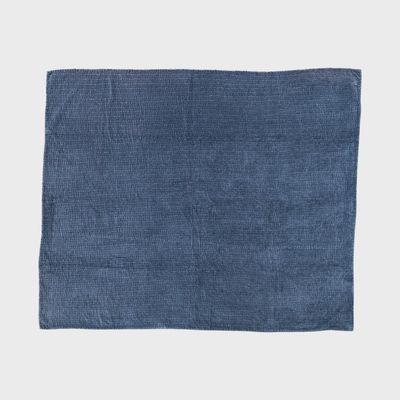 Cotton Velvet Throw w. Kantha Stitching Blanket