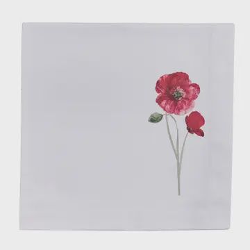 White Cotton Poppy Napkin