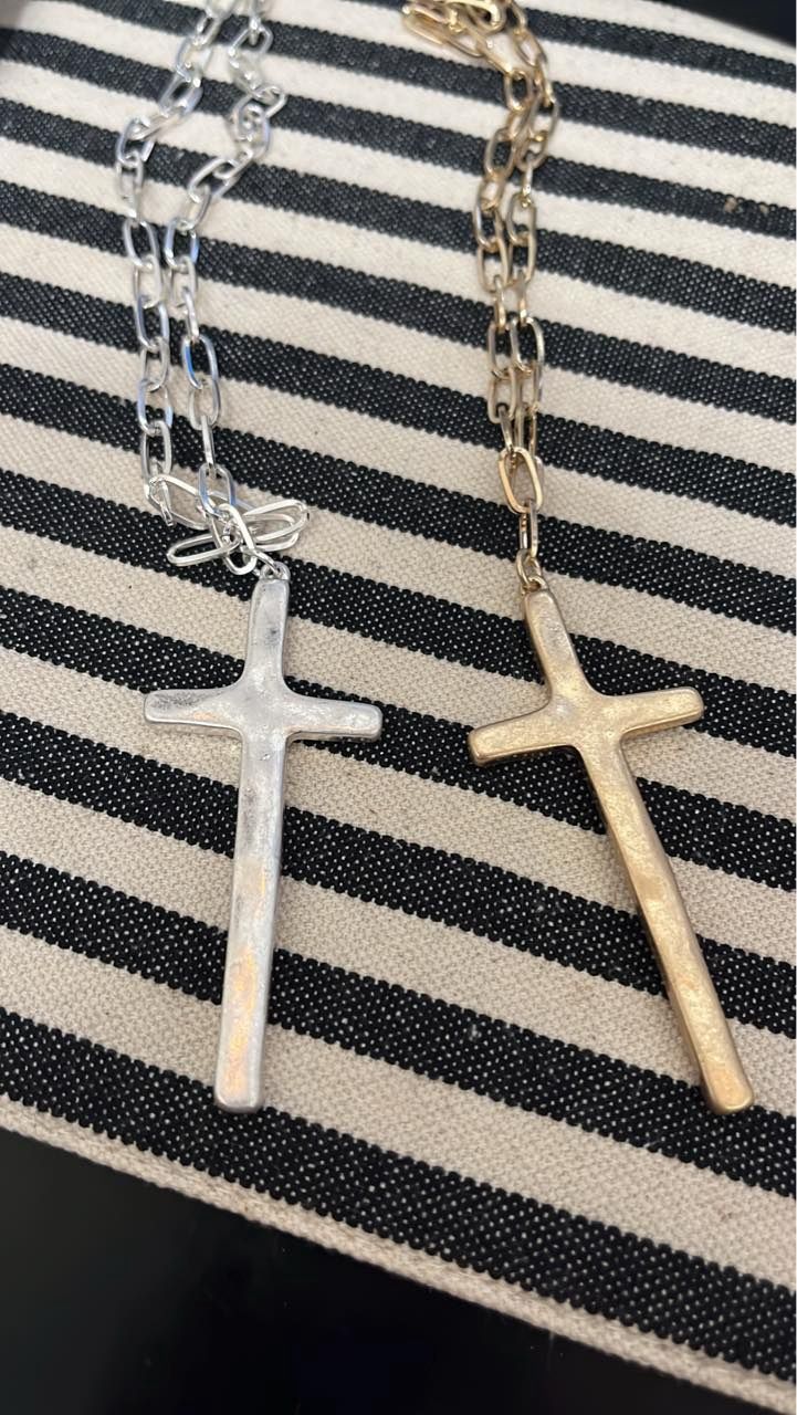 Bernie Chain Cross Necklace