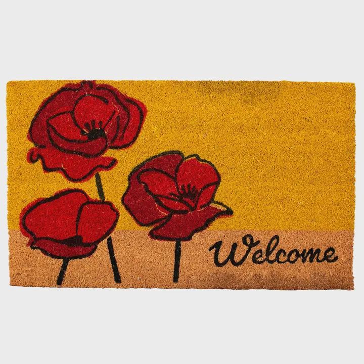 Poppy Welcome Doormat- 18 x 30
