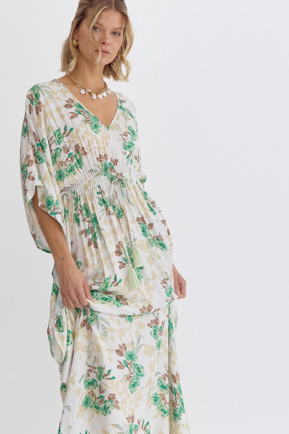 Tassel Tie Kaftan, Size: Small