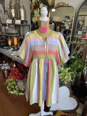 Lime Mocha Stripe Dress