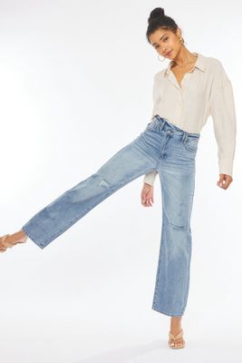 90&#39;s Wide Leg Straight Jeans