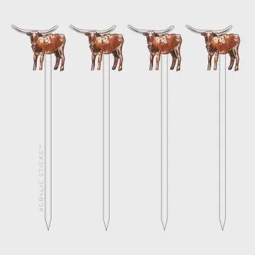 Longhorn Stir Sticks Acrylic Sticks