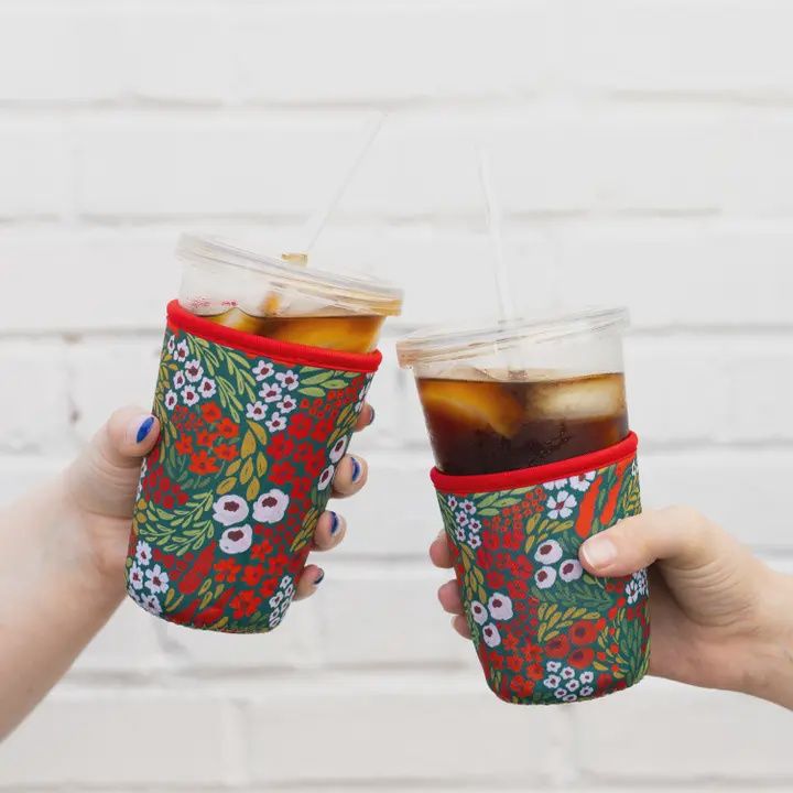 Red Floral Drink Sleeve