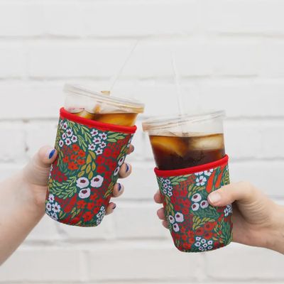 Red Floral Drink Sleeve