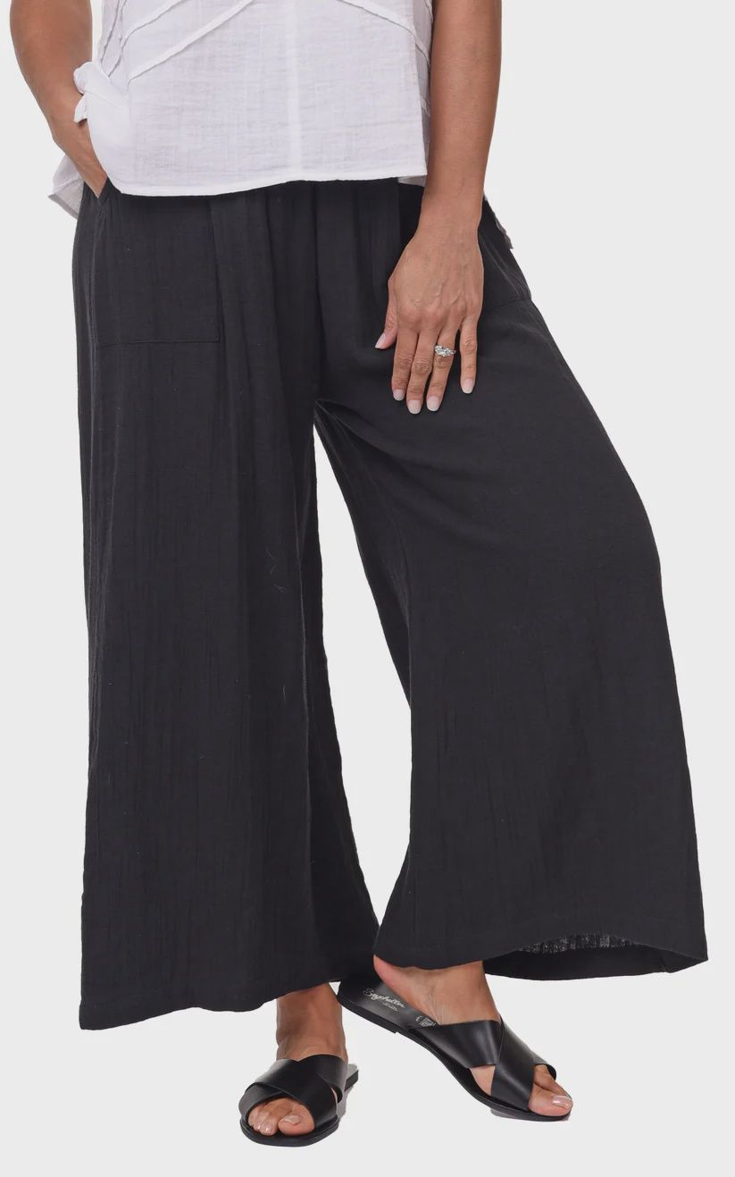 Palazzo Tulip Pant, Colour: Black, Size: Small
