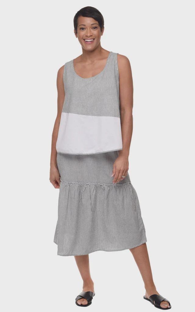 Sheldon Ticking Stripe Tulip Skirt