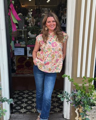 Pink Pom &amp; Peplum Top