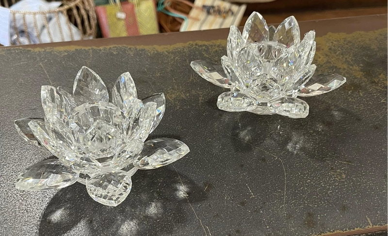 Crystal candle holder