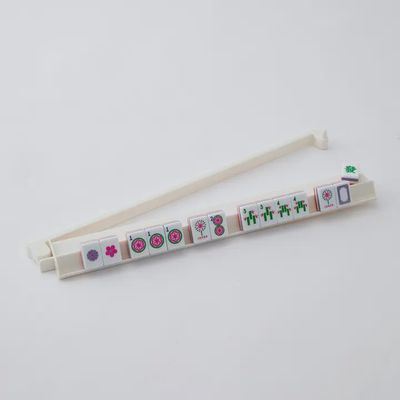 White Acrylic Rack &amp; Pusher Mahjong Set