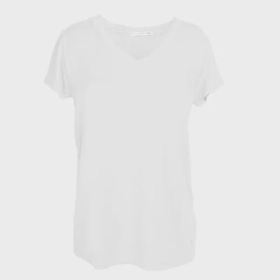 Buttery Soft White V-Neck Top