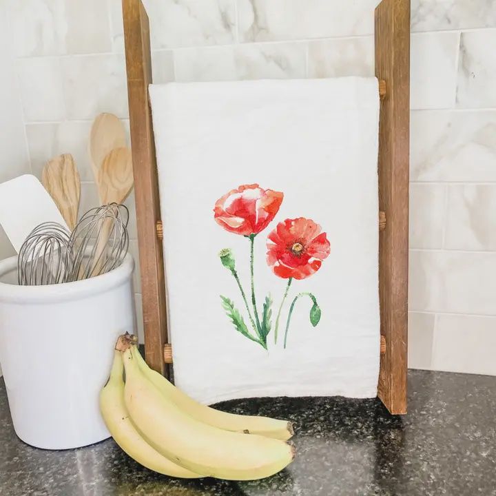 Red Poppy - Summer Tea Towel