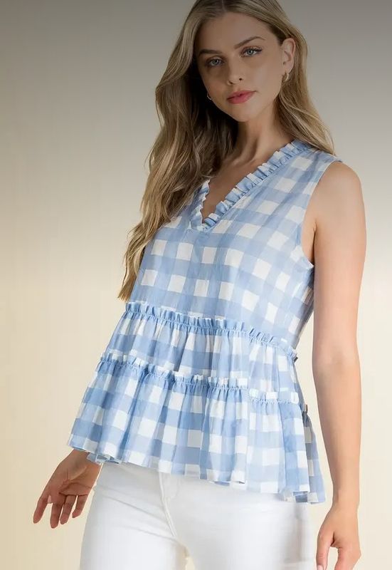 Checkered Sleeveless Top